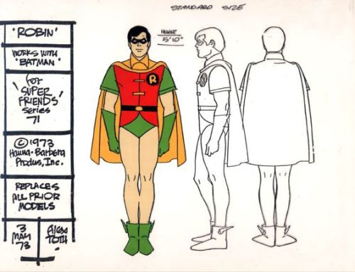 talesfromweirdland:
“Model sheets by Alex Toth for Batman, Robin, Wonder Woman, and Superman. These were for the 1970s Hanna-Barbera animated series, Super Friends and Challenge of the Super Friends.
”