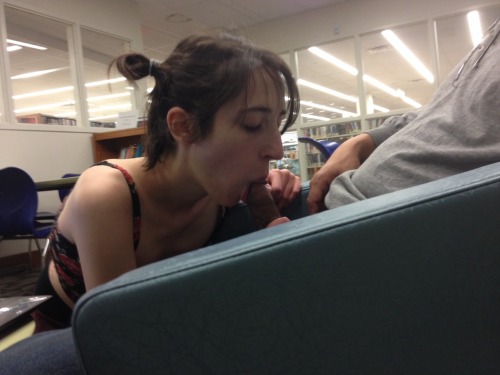 ty-the-rope-guy:  This is my Poodle, choking on cock at the local library.  This girl isn’t very physically attractive… but I like her naughty side.