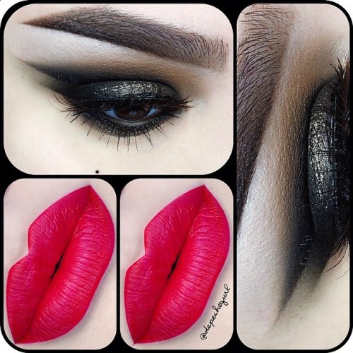 moshbrotatoes:  socialpsychopathblr: Instagram: @depechegurl   I swear I thought I saw Kat Von D make makeup tutuorials for all these but w/e