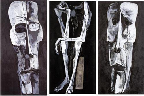 philosophyandthearts:  Oswaldo Guayasamin - ‘Waiting’