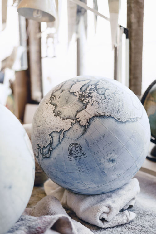 thedesigndome: A Peak Inside One of the Two Hand-Crafted Globe Studios in the World London based stu