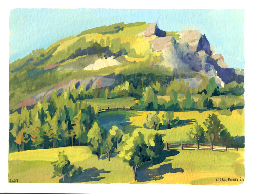More Pleinair Mountain Paintings From Last Week As I Was In The French Alps! Pleinair Is Hard And I Havent
