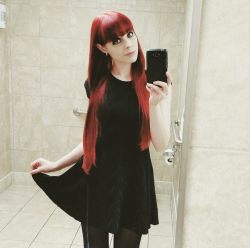 cyborgslayer:  another selfie from getting ready for my cousins wedding, because im obsessed with this dress 