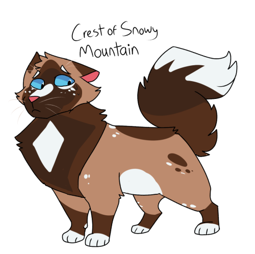 #crest of snowy mountain #warrior cats#warriors#the tribe #tribe of rushing water  #every cat challenge tag