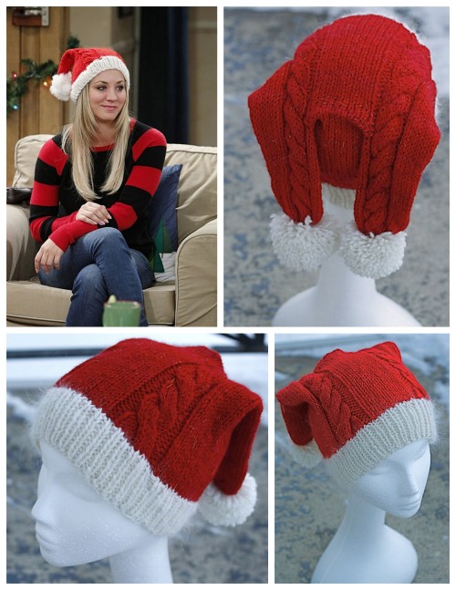 DIY Knit Penny’s Hat from The Big Bang Theory Free Pattern from Ravelry User Tommy Smith.A gift for 