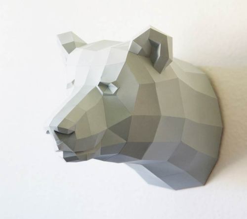 PAPER CRAFT - Polygonal Animals : Some beautiful geometric paper animals.The creations of Wolfram Ka