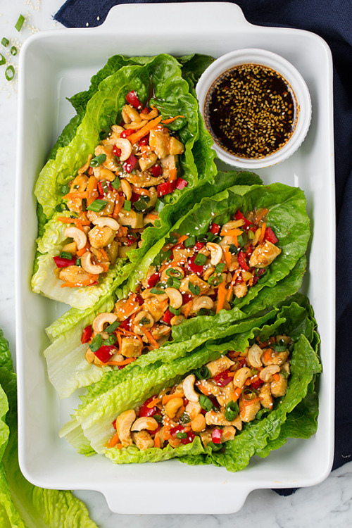 do-not-touch-my-food:  Teriyaki Chicken Lettuce Wraps