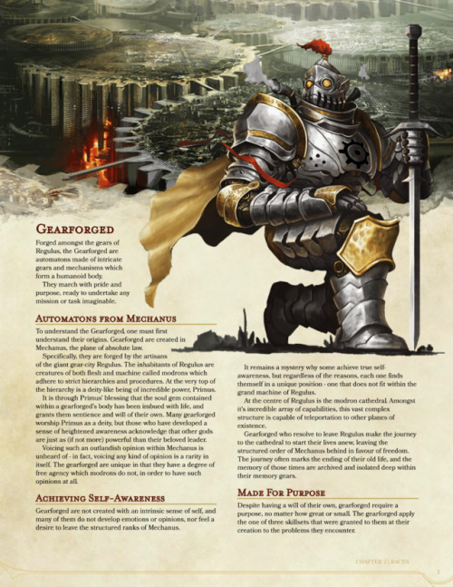 dnd-5e-homebrew:Gearforged Race by LukeMortora01