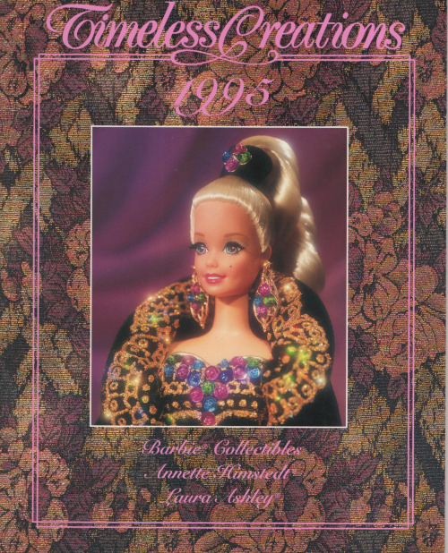 snoopyfan2003: 1995 barbie timeless creations catalog cover and queen of hearts doll.