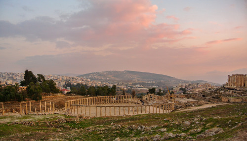 aswiftfooted:Gerasa/Jerash + some distance with sky (by Katharina)