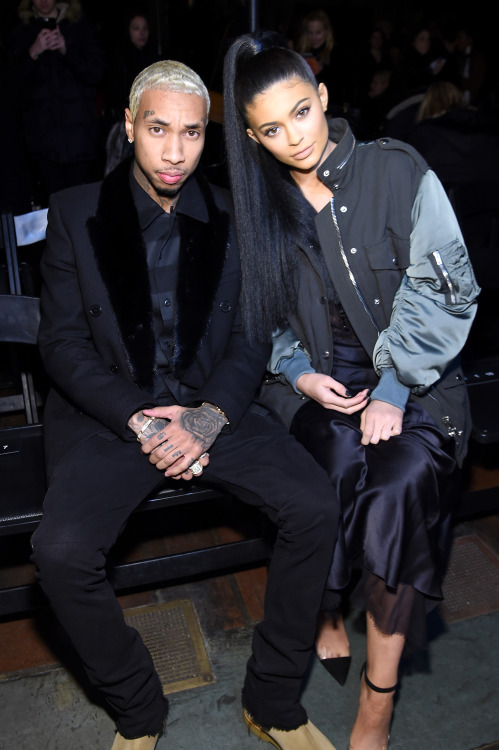 February 13, 2016 - Kylie and Tyga at the Alexander Wang Fall 2016 New York Fashion Week show in New York City, NY.