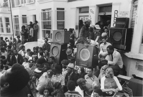 photoarchive:  Armet Francis, Crowds gather for Carnival Sound System, 1969