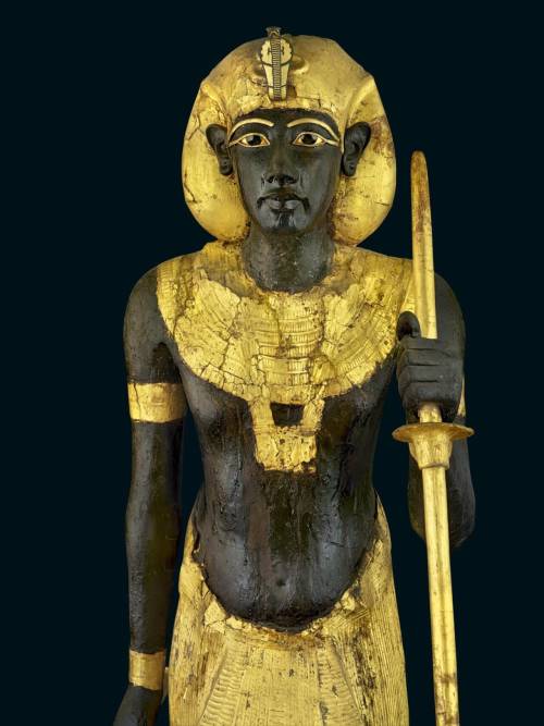 egypt-museum:Guardian Statue of TutankhamunThis life-sized statue of King Tutankhamun was one of an 