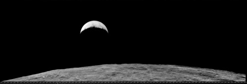 The manned Apollo missions have unfairly been credited with making the first, spectacular images of 