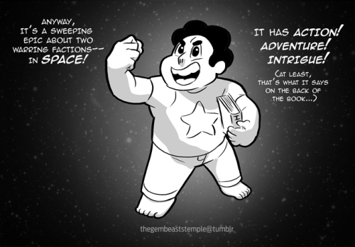 thegembeaststemple:  The Steven Universe Book Club gained a new member that day.