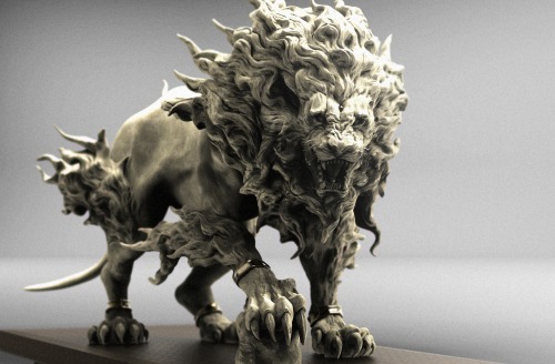 mortem-et-necromantia:  Turbulent Lion Art by Keita Okada. 