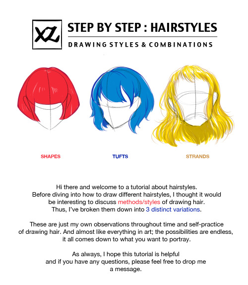 xz-art: How to Draw : Hairstyles Pt. 1 After a really long time this is finally done, I still have a