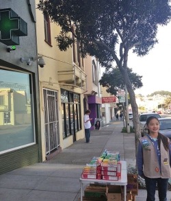 ganja-culture:  Source Girl Scout Sells 117 Boxes Of Cookies In 2 Hours After Setting Up In Front Of A Marijuana Dispensary This is 13-year-old girl scout Danielle Lei and she’s probably the smartest teenager in the world. She set-up a table of cookies