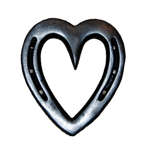 withabigblackhorseandacherrytree: Here’s a transparent heart-shaped horse shoe for your blog. 