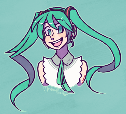 Here have a Miku I drew for a friend. :3