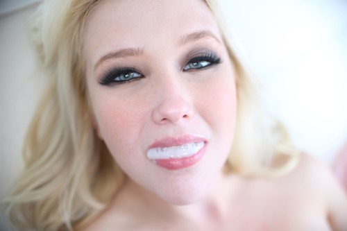 bukkakegirlblog:  Feed me your cum daddy. I love how it feels in my mouth. If I play with it enough, will you get hard for me again?