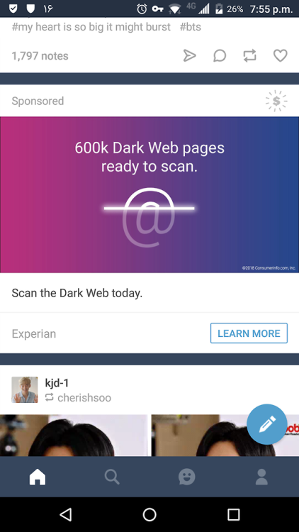 chimchimpink: WHY THE HECK WOULD I WANT TO GOT TO THE DARK WEB?? ITS BETWEEN EVERY FIVE POST ON MY D