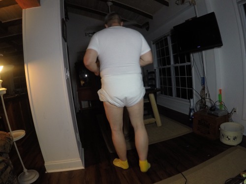 badlab13:  Thick cloth diapes for you tonight sissy and a onesie as well. You’ve had a lot of bottles this evening and I don’t want you wetting the bed. There nice and snug and no upstairs we go and I will give you your bedtime medicine and get your