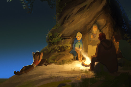 prettysketch:a night overlooking the sea of olivesgen tells the myth of the god of thieves&amp; 