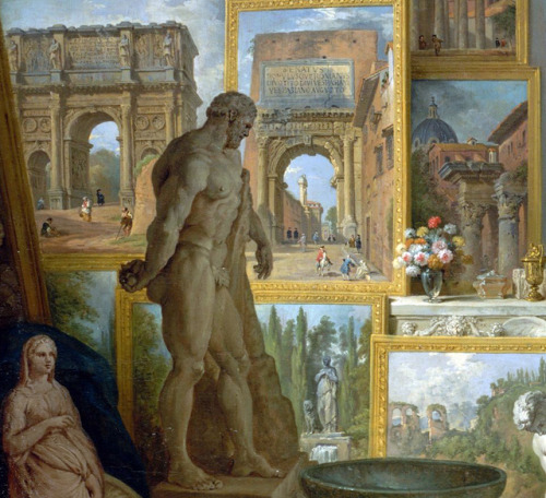 Giovanni Paolo Panini - Ancient Rome (c. 1754). Detail.