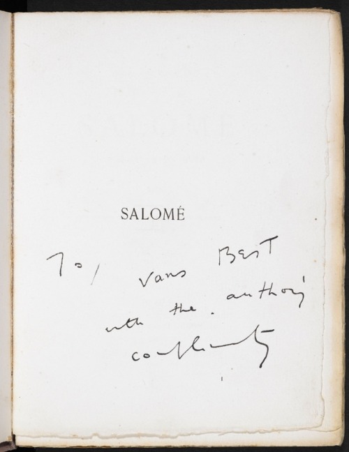 wrappedallinwoe: ‪Oscar Wilde’s play Salomé, 1893.‬ ‪The first and original French edit