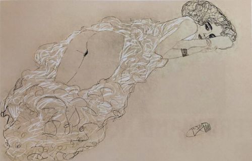 Untitled, Gustav Klimt, 1905/06. #gustavklimt #untitled #1906 #1900s #drawing #sketch #pencil #onpap