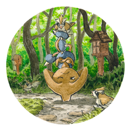 revilonilmah: #237 Hitmontop tries to concentrate among the Pidgey! Support me on Patreon to see exc