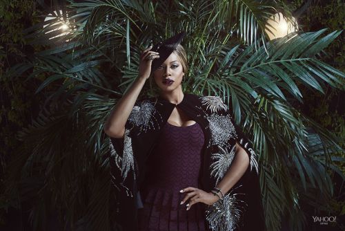 enchanted-dystopia: dailyactress: Laverne Cox for Yahoo Style CAPES ARE IN.