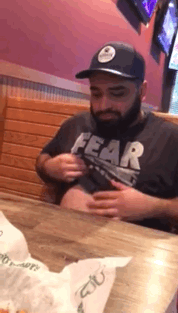 powerbelly:When you gotta pull your belly out and set it on the table at the restaurant.