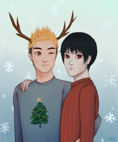 shewolf-that-tries-to-art: merry christmas!pls ignore the weird anatomy and shading it was kinda rus