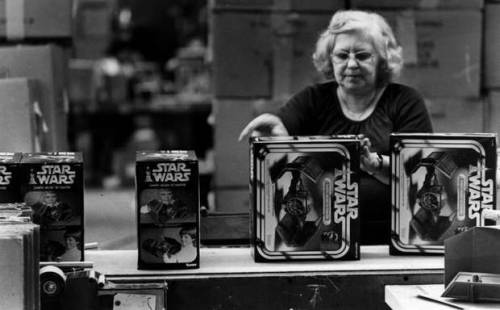 Star Wars toys production line at the Kenner Factory circa 1978 via flickr.com