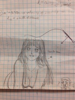 onemerryjester:  neshawrites:  onemerryjester:  Don’t draw smut on physics hw, don’t draw smut on physics hw, don’t draw smut on physics hw…..  Too late.   neshawrites  You can’t blame me for this! hahaha!I’ll write whatever you want if you