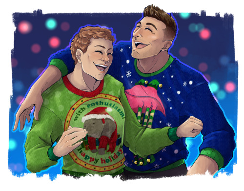 queen-scribbles: Behold, the reason I was anticipating @sssamsondraws Ugly Sweater commissions 