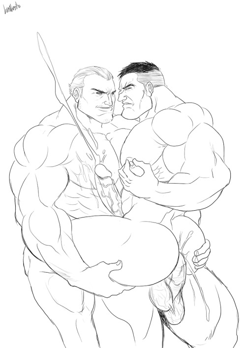 baralust:  Leon x Bayman sketch commission
