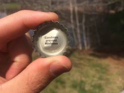 al-grave:  Bottle Cap Tells It Like It Is 