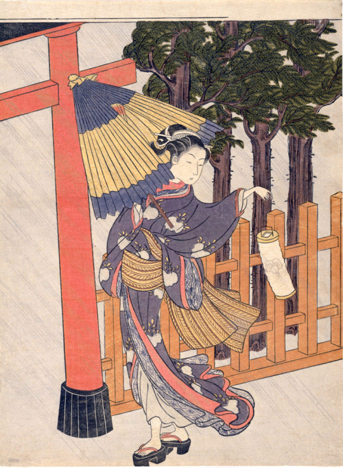 “Amayo-no-Miyamōde” by Suzuki Harunobu, 1770