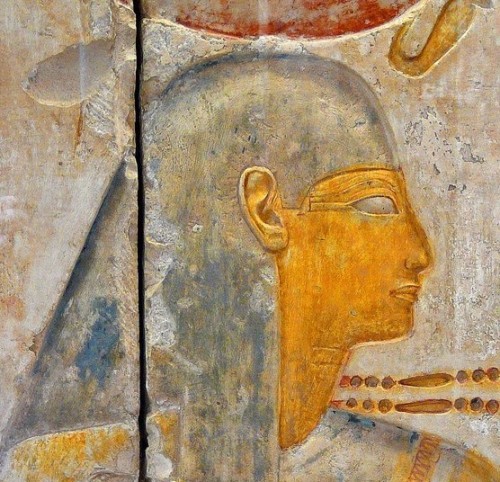 amntenofre:the Goddess Hathor-Iusaas;from the Temple of King Ramses II at Abydos. Now in the Louvre 