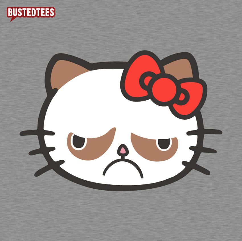 laughingsquid:  Hello Grumpy, A T-Shirt Design That Joins Grumpy Cat &amp; Hello