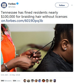 whyyoustabbedme:  Why in the word would you need a license just to braid hair?