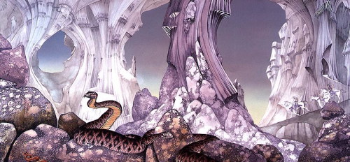 a-book-of-creatures:
“humanoidhistory:
“Illustrations by Roger Dean.
”
Never forget the pinnacle of his craft
The Osibisa flying elephants
”