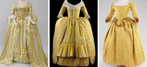 peremadeleine:a rainbow of eighteenth-century dresses &amp; gowns