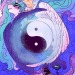 rare-apples:Sun and MoonI think I did the yin and yang wrong but it&rsquo;s okay,