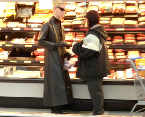 catbountry:  mfluder:  qats:  so a 90’s computer hacker was at walmart today  everything i have ever needed   I really don’t feel comfortable seeing Albert Wesker hanging around the meat section, you guys.