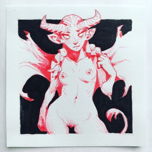 andrewkmar: Cohesive set of demon Post Its for my October Patrons: www.patreon.com/andrewkmar