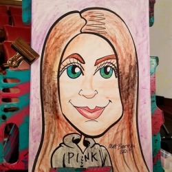 Caricature done today at the Melrose Arts